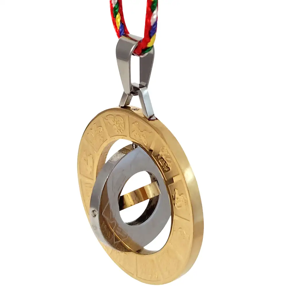 Amuleta puterii divine cu snur in culorile celor 5 elemente