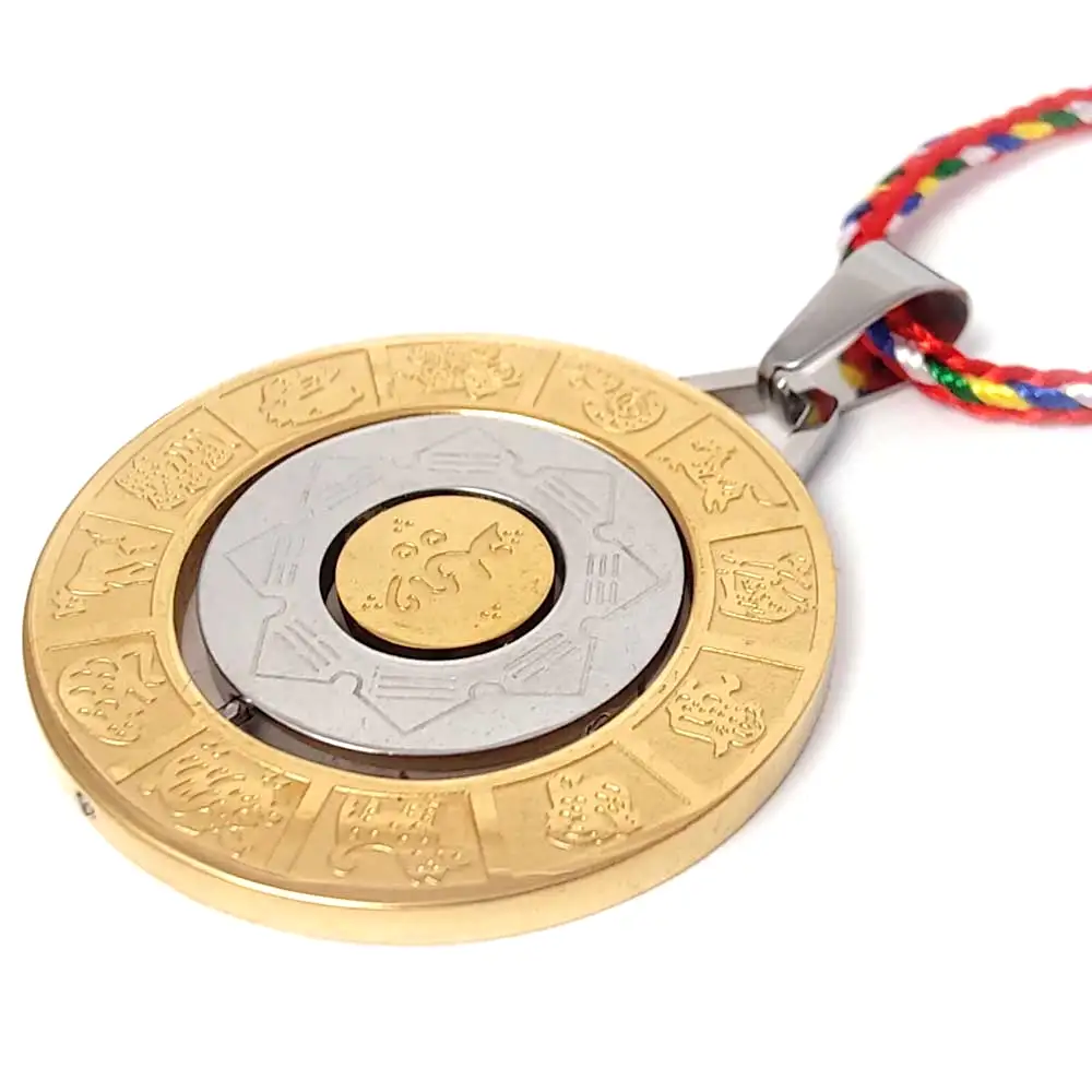 Amuleta puterii divine cu snur in culorile celor 5 elemente