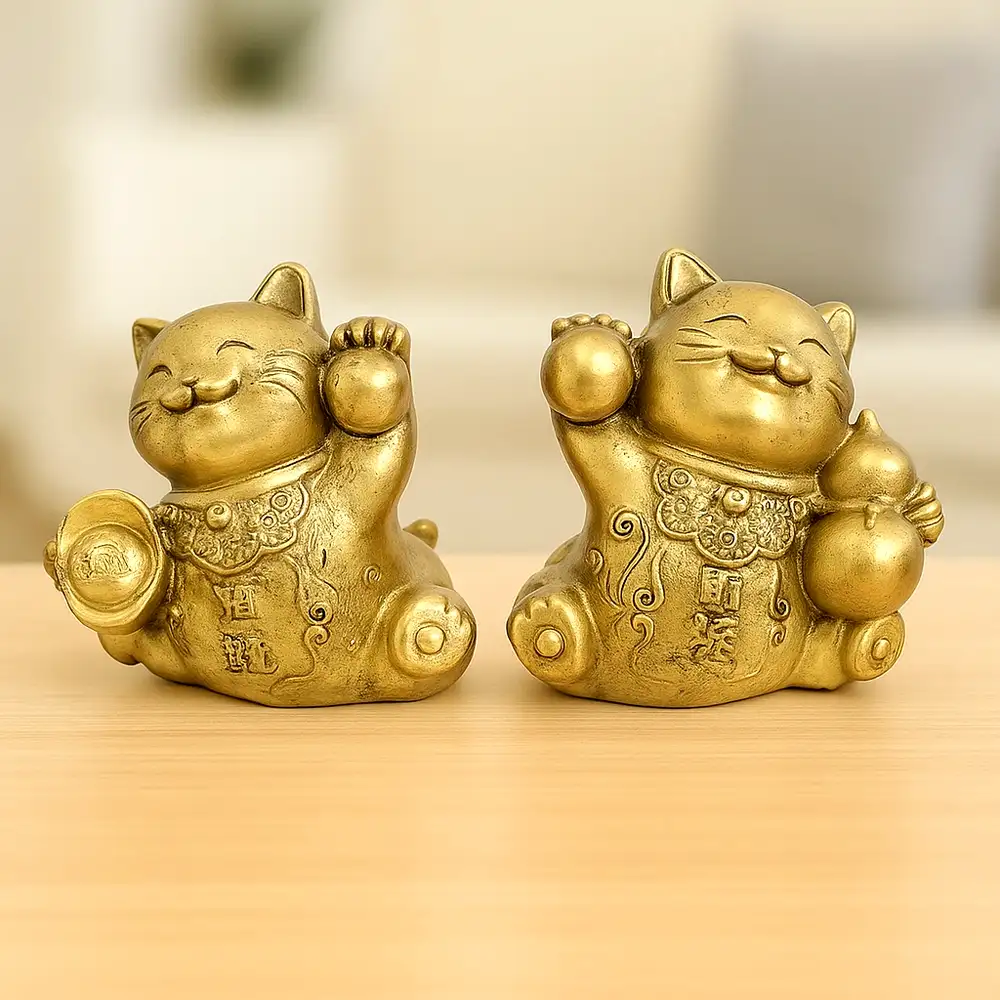 2 Pisici Maneki Feng Shui