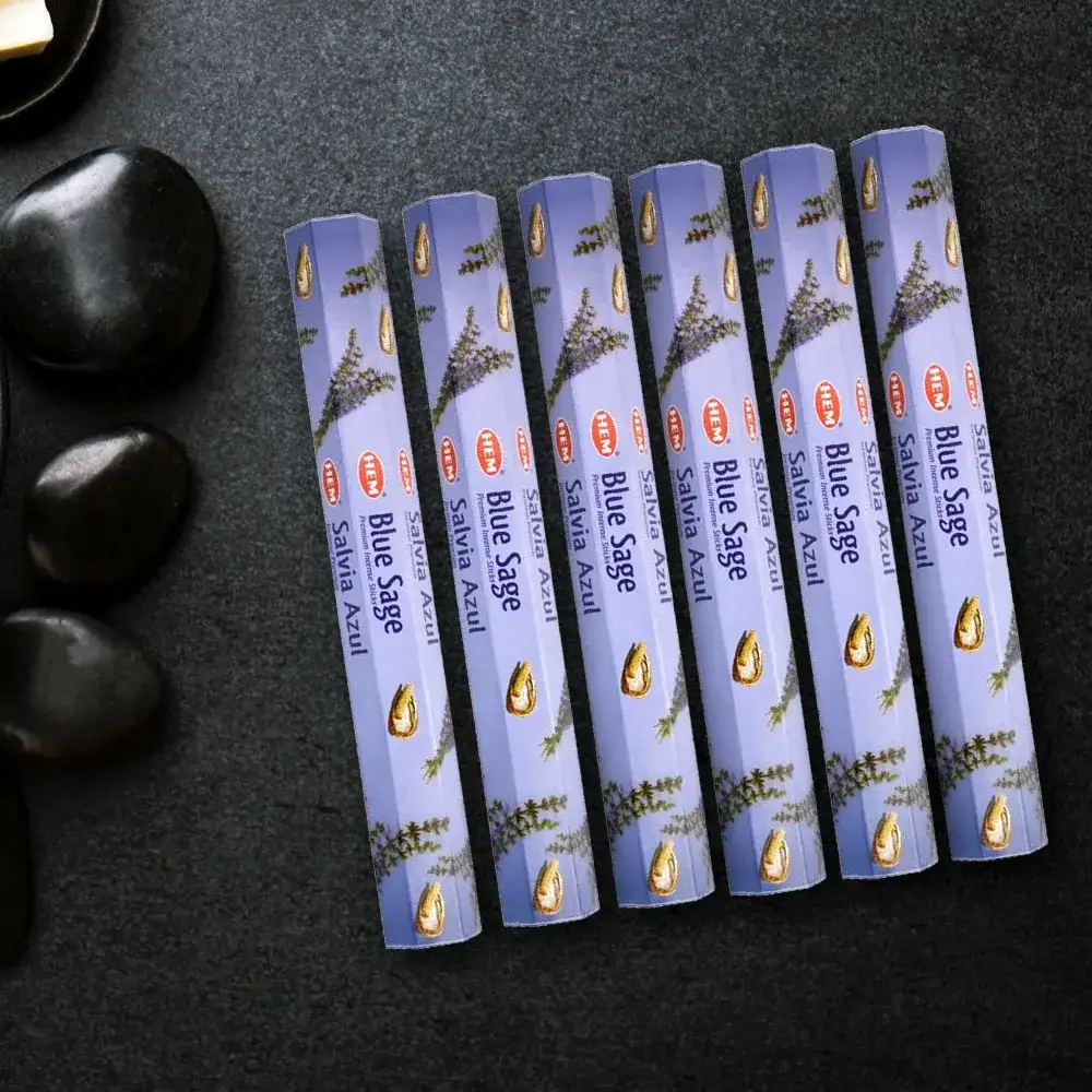 Set 6 cutii betisoare parfumate Salvie Albastra