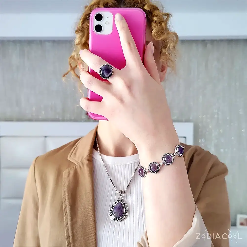 Bratara 7 pietre ametist