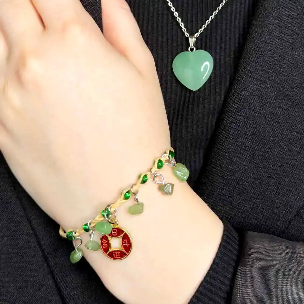 Set brățară și pandantiv Aventurin ajustabile