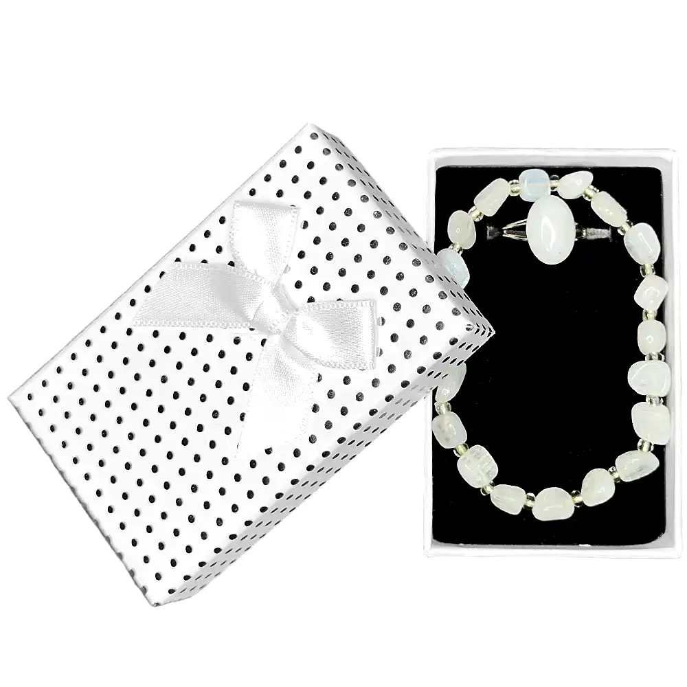 Set brățară și inel Piatra Lunii ajustabile