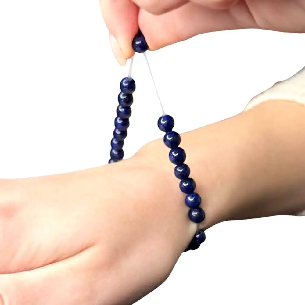 Set brățară și inel Lapis Lazuli ajustabile