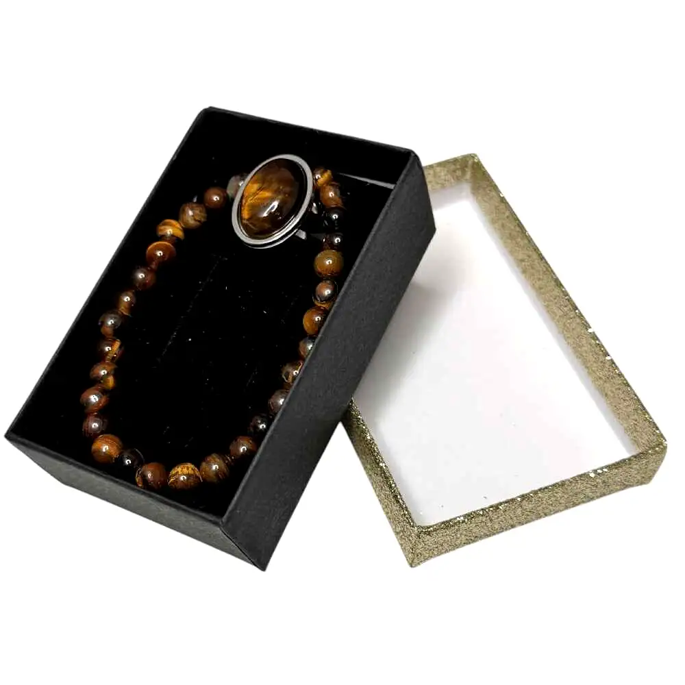 Set brățară și inel Ochi de Tigru