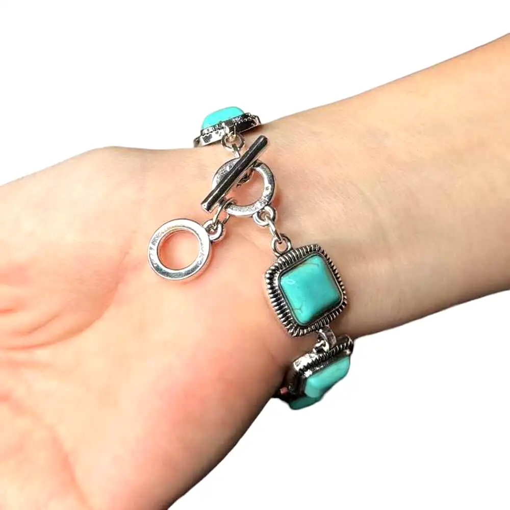 Set brățară și inel Turcoaz