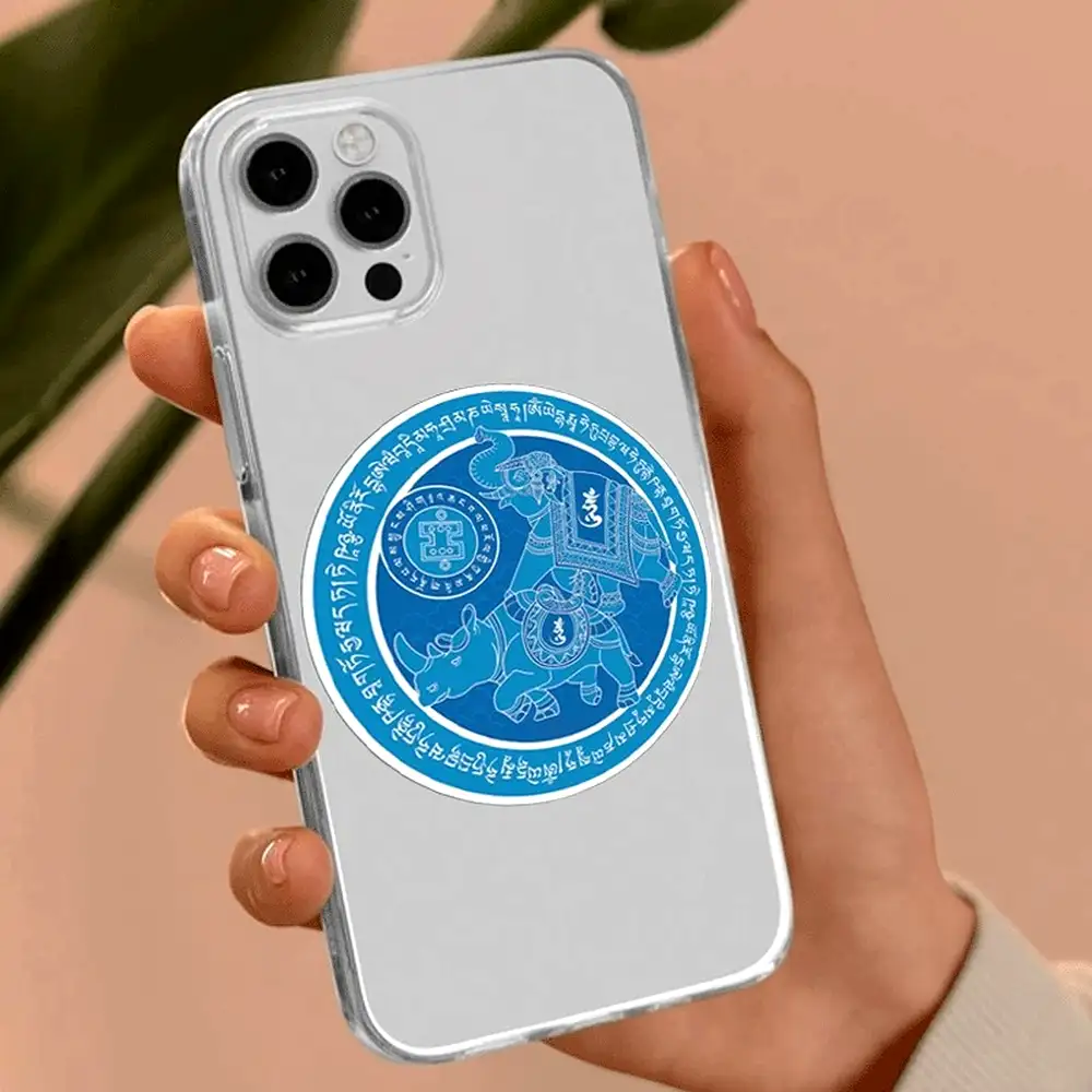 Sticker Elefant si Rinocer albastri 2026