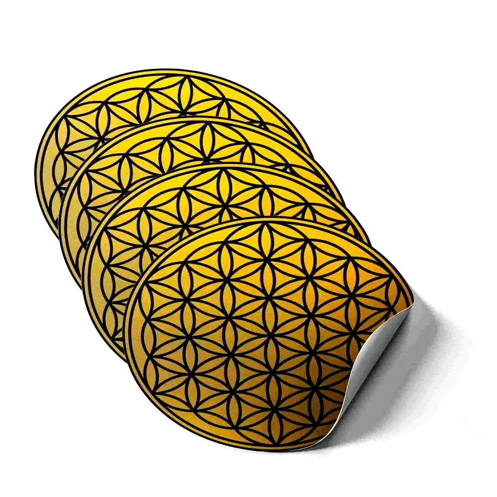 Sticker Floarea Vieții Auriu