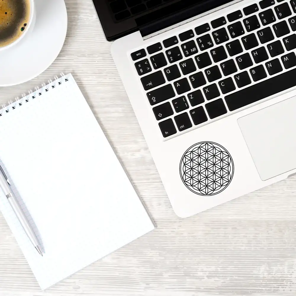 Sticker Floarea Vieții Negru