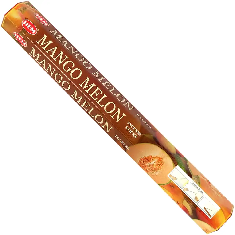 Betisoare parfumate Mango si Pepene Galben, gama HEM profesional Mango Melon, pentru rugaciune si meditatie, 20 buc
