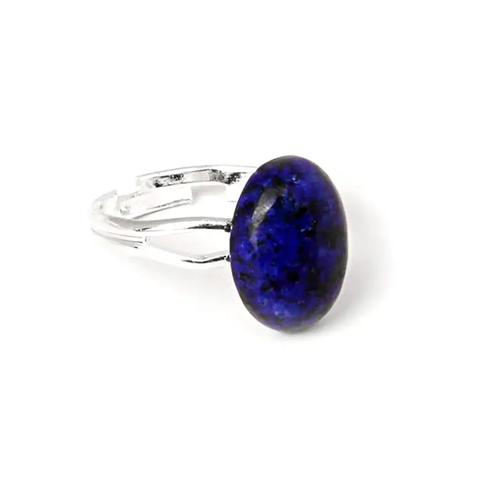Inel Lapis Lazuli, piatră ovală tip Bohemia, reglabil Albastru