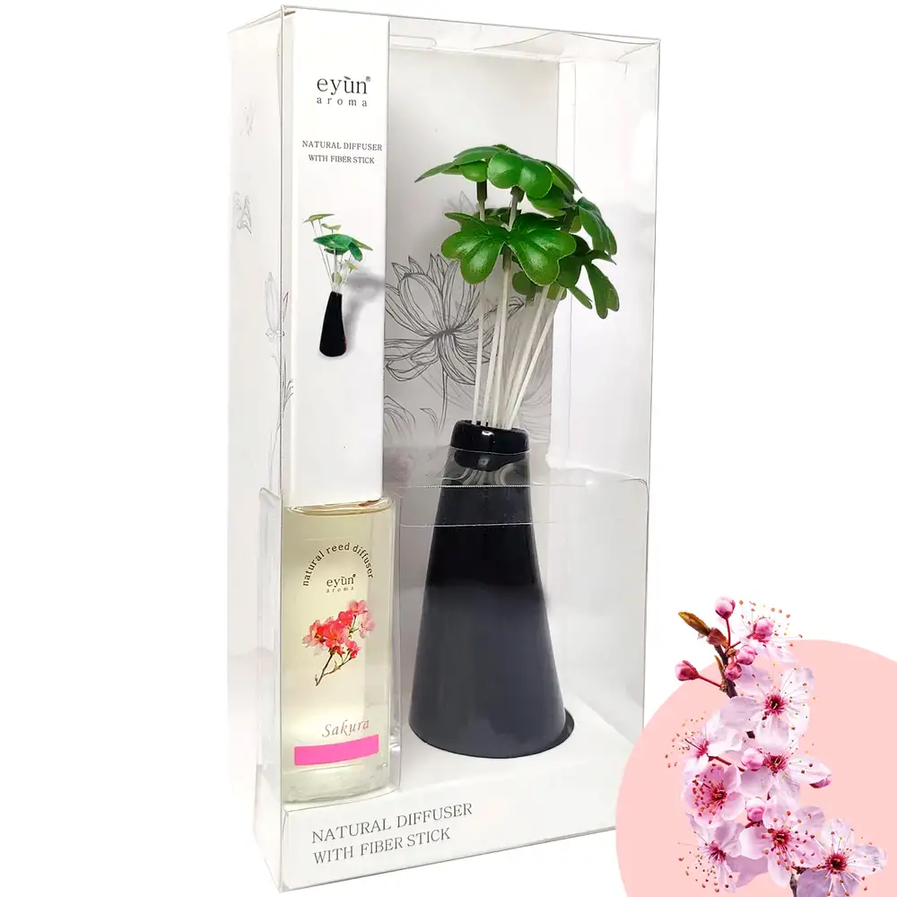 Difuzor cameră flori Cireșe, obiect decorativ vază, 500 ml Roz