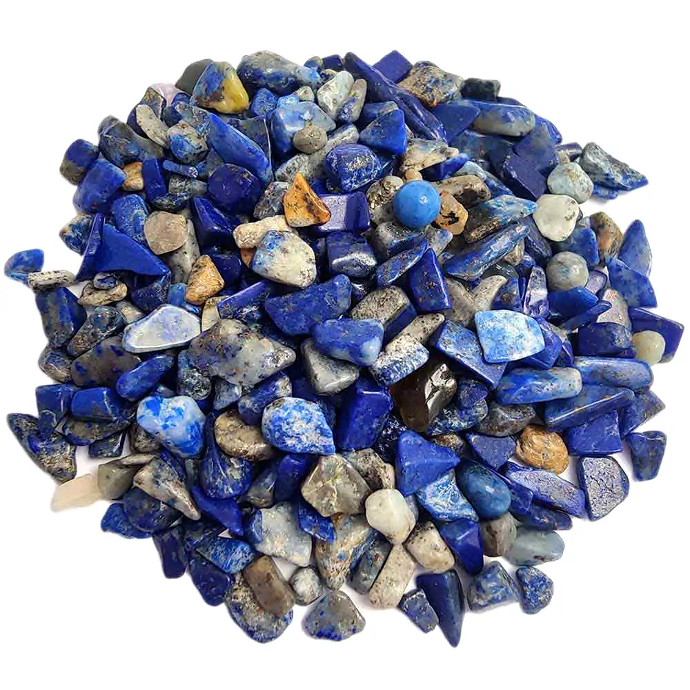 Lapis lazuli spartura decor, cristale folosite pentru intelepciune si adevar, piatra 1-3 mm albastru 26g