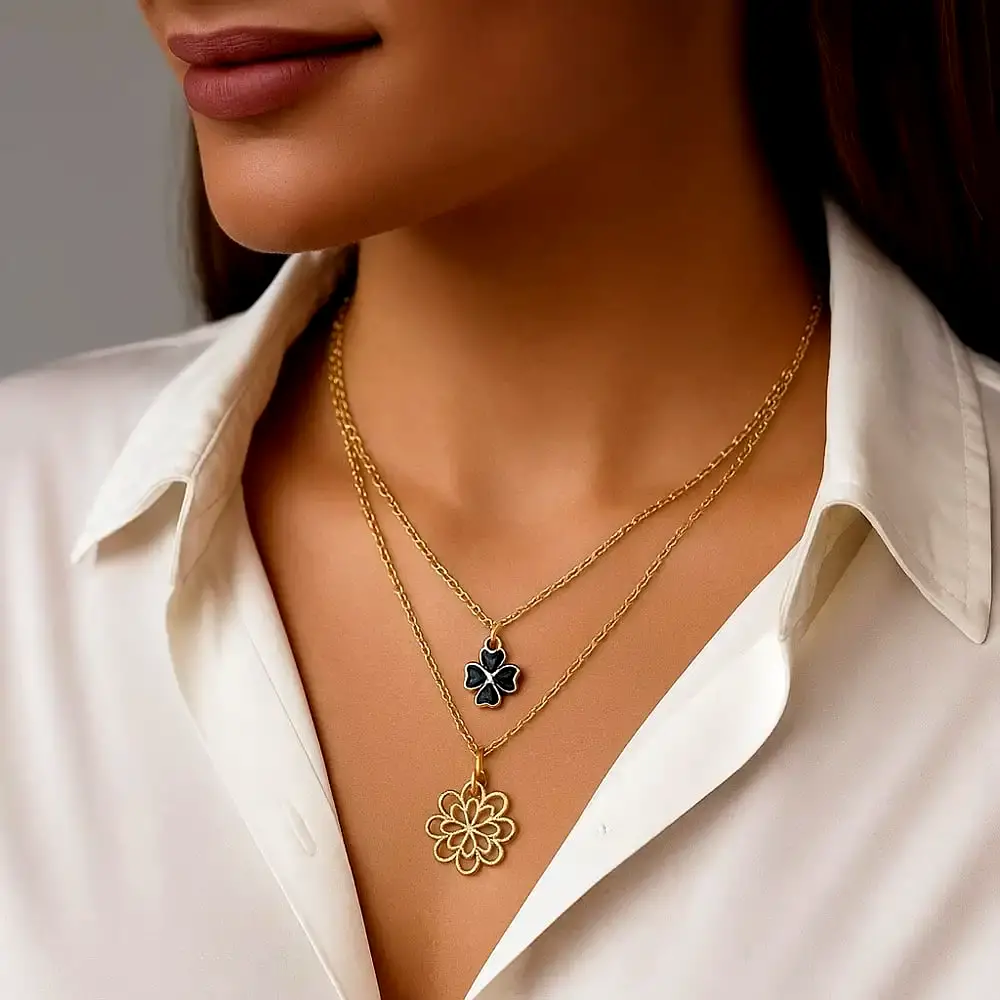 Colier choker dublu