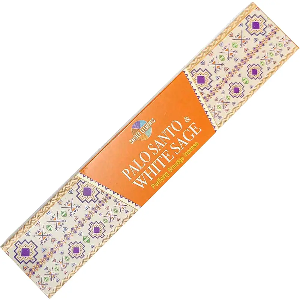 Betisoare parfumate Palo Santo Salvie Alba, premium masala Ppure India pentru purificarea casei, 10 buc