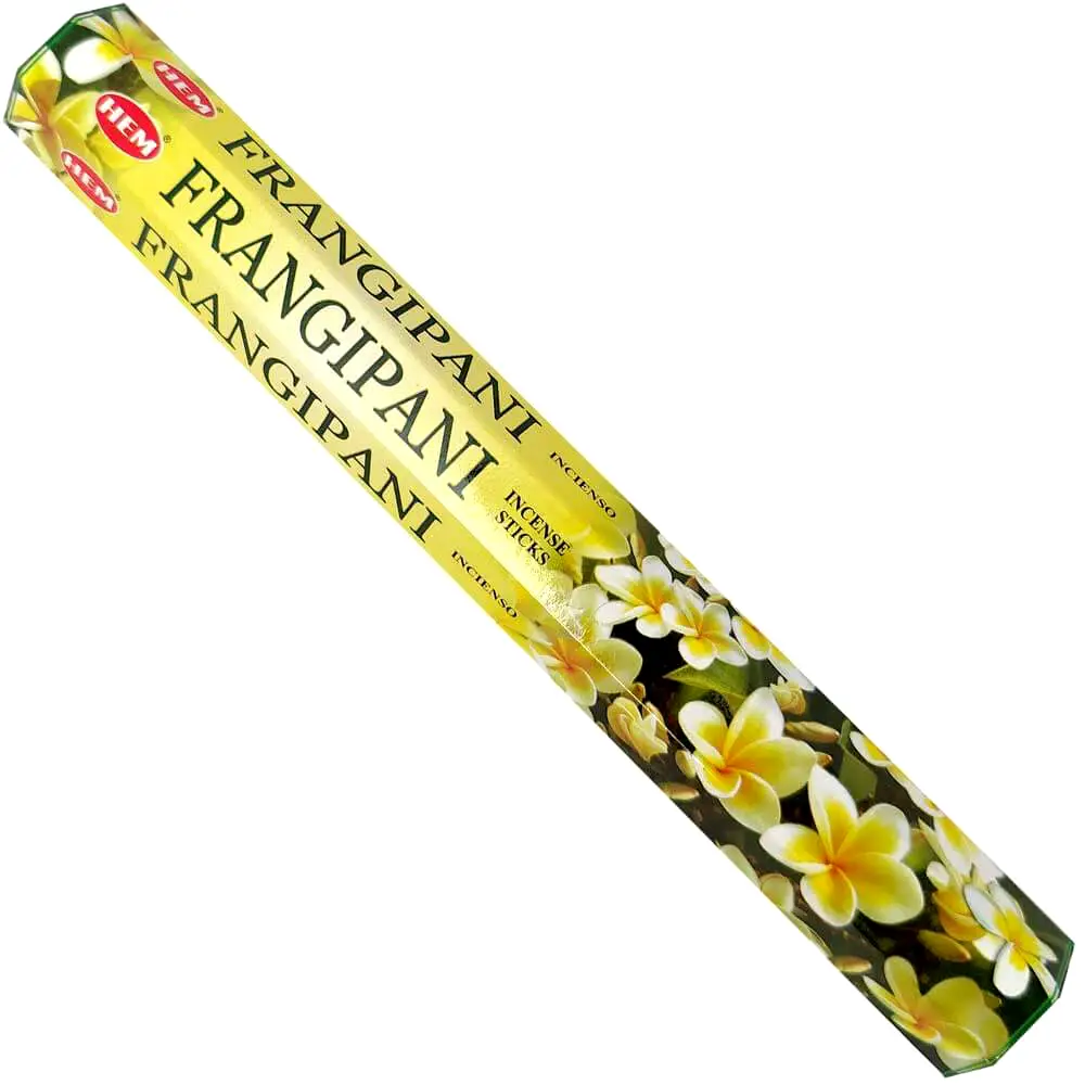 Betisoare parfumate Plumeria, gama profesionala Hem Frangipani, aroma florala pentru relaxare 20 buc