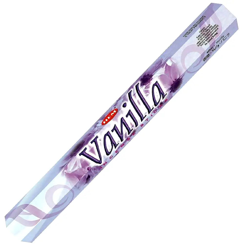 Betisoare parfumate Vanilie, gama HEM profesional Vanilla, pentru eliminarea energiei negative, 20 buc