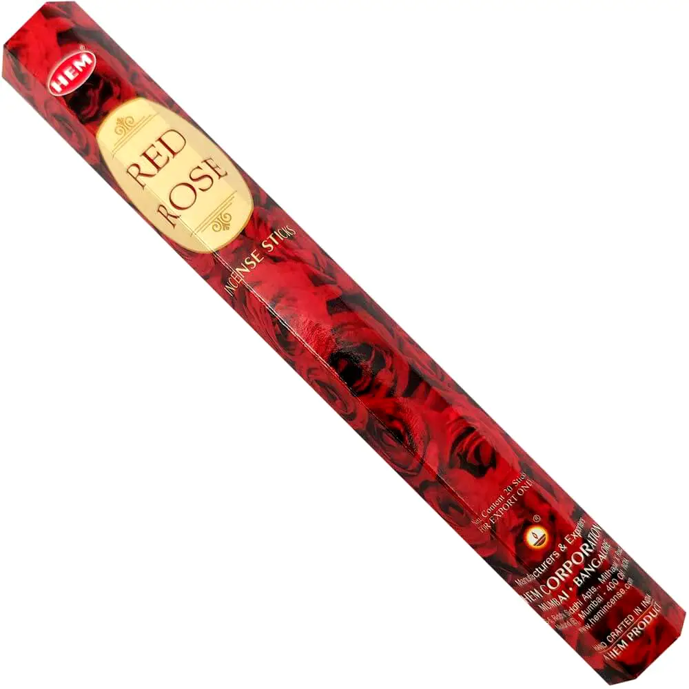Betisoare parfumate Trandafir Rosu, HEM gama profesionala pentru sentimentele de iubire, 20 buc