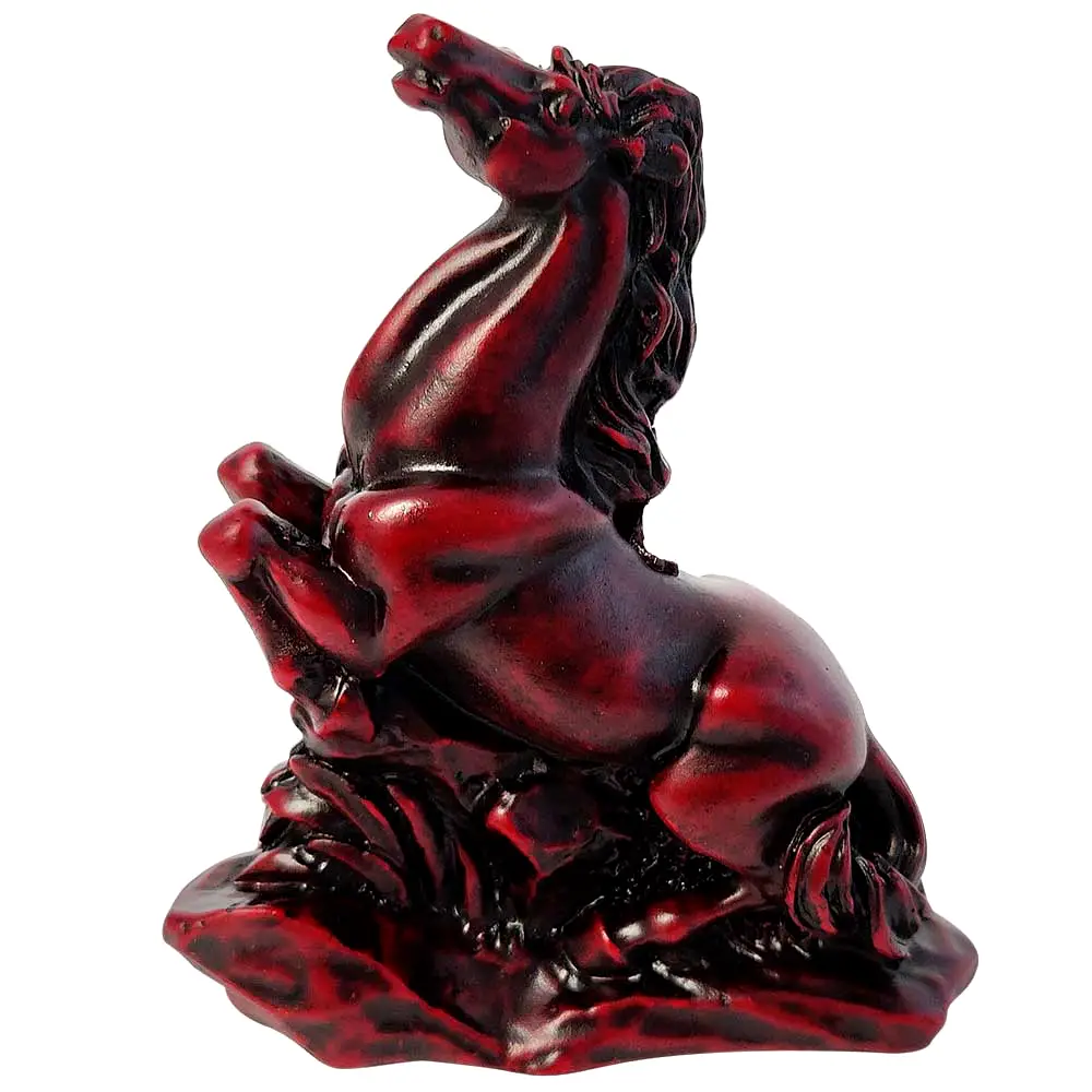 Cal rosu in doua picioare, statueta feng shui pentru dragoste, 9 cm