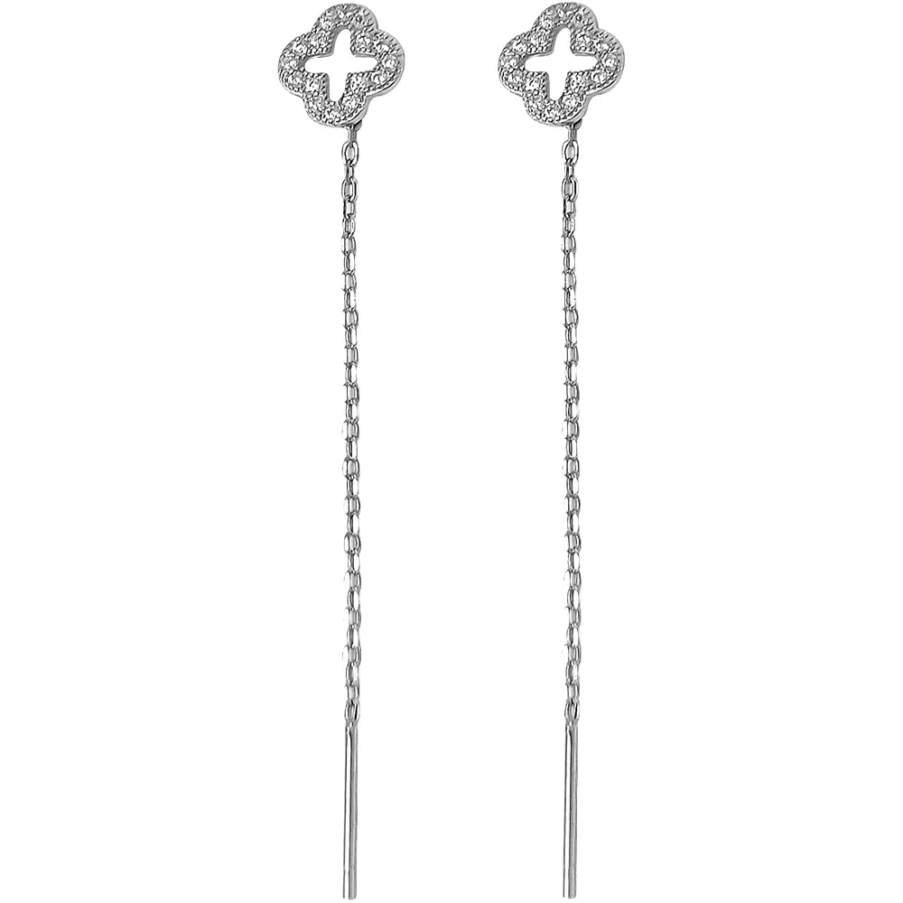 Cercei lungi cruce, din argint 925