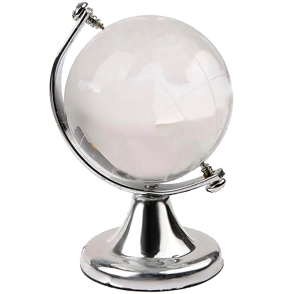 Glob pamantesc, obiect feng shui pentru a spori vanzarile, extinderea afacerii, succes, transparent 50 mm