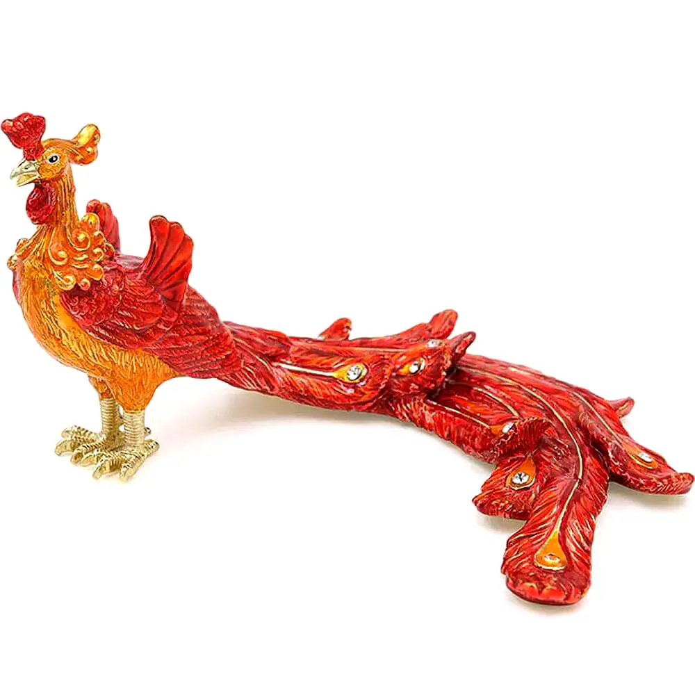 Rising  Phoenix Purpuriu, statueta pentru noi oportunități, metal solid premium 12 cm