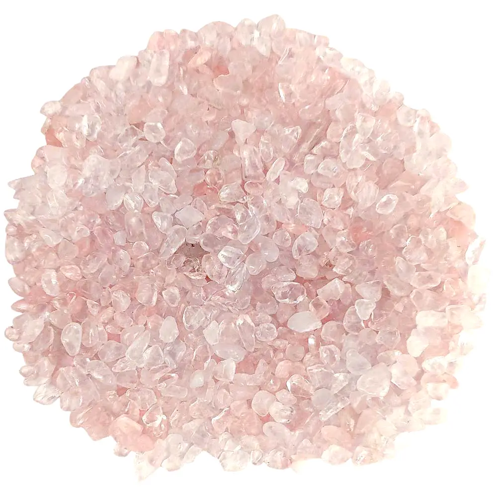 Spartura decor din pietre semipretioase de Cuart Roz, 5-7 mm, 50 gr roz