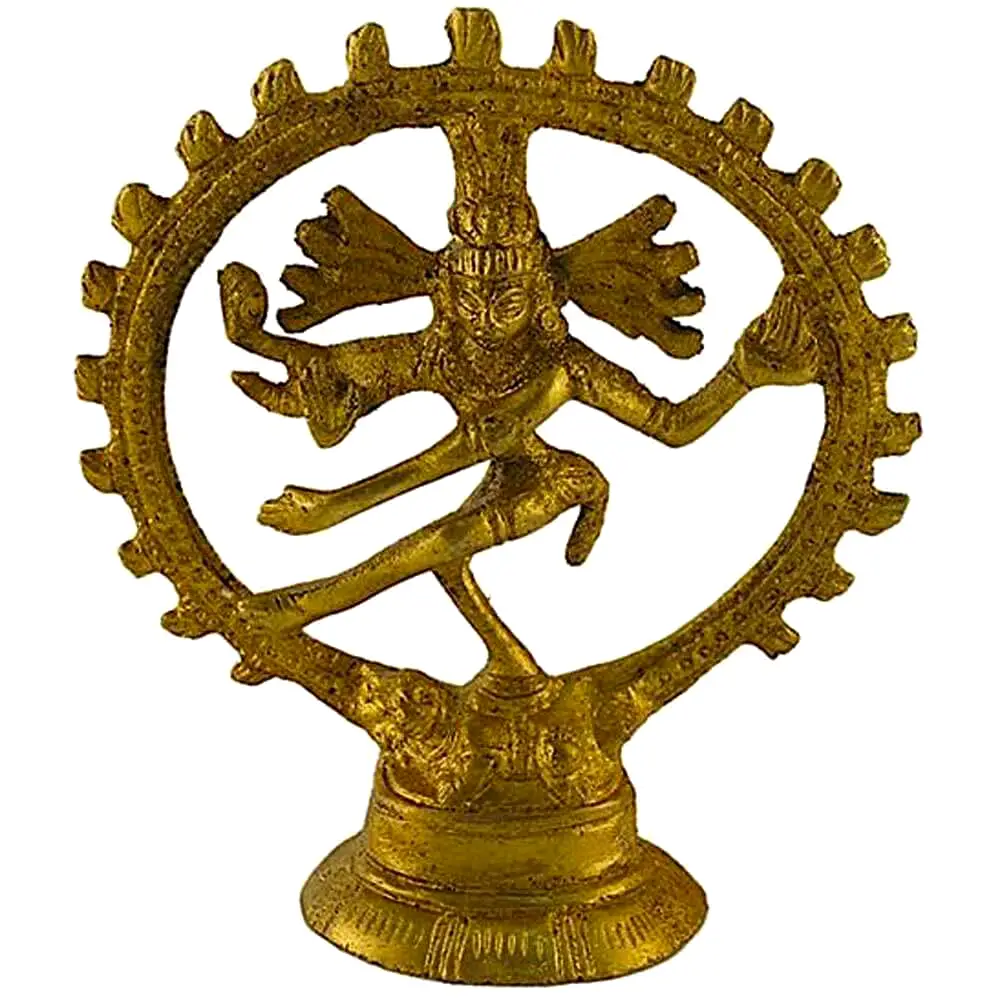 Statueta Shiva, decoratiune simbolul eliberarii de stres si blocaje energetice, bronz, 80 mm