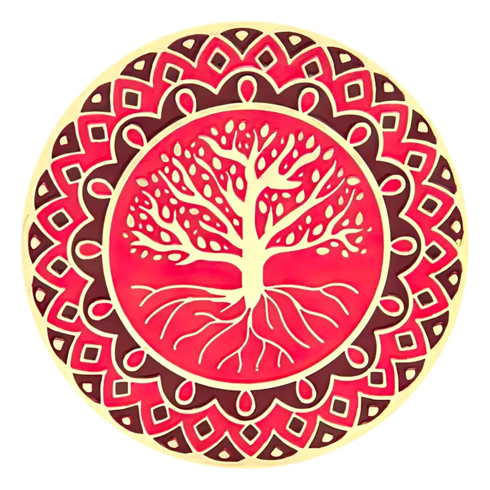 Sticker esența spirituală și vitală 2024, autocolant roșu 5 cm