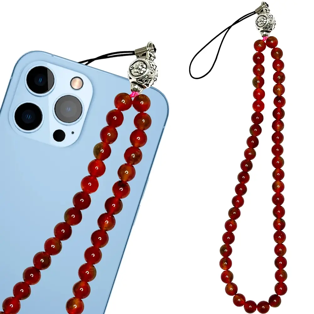 Charm telefon zodia Scorpion, cuart burgunde 6 mm