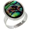 Inel Mother of Pearl, piatra calmării sufletului, nacru oval si rotund reglabil