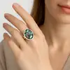 Inel Mother of Pearl, piatra calmării sufletului, nacru oval reglabil