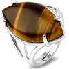 Inel Ochi de Tigru, piatra mare 2.7 cm forma marquise, reglabil