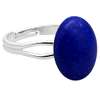 Inel Lapis Lazuli, piatră ovală tip Bohemia, reglabil