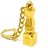 Breloc Pagoda celor cinci elemente, amuletă feng shui de protecție de pierderi financiare și ghinion în dragoste, metal auriu 8 cm