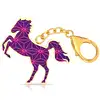 Breloc Amuletă zodia Cal 2026, metal solid mov