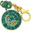 Breloc Dragon constelație, amuletă feng shui pentru adaptarea la schimbări și succes, metal solid verde 10 cm