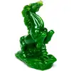Cal jad in doua picioare, statuieta feng shui pentru reusite si victorii, verde