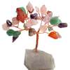 Copacei decorativi mix de cristale, protectie si antistres, copacel Feng Shui pe suport pietre semipretioase, 9 cm multicolor