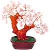 Copacei decorativi cuart roz, piatra dragoste si casatorie, copacel Feng Shui pietre semipretioase suport ghiveci 16 cm