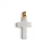 Pandantiv cruciuliță albă Jad, piatră naturală a fidelitatii si a prosperitatii