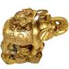 Elefant cu broasca in spate, remediu pentru bani, statueta mare 9 cm
