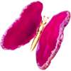Fluture Agat pietre semiprețioase, cristal natural în formă de fluturas roz, 5 cm