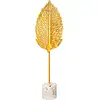 Decor frunza palmier sago, aurie metal 26 cm