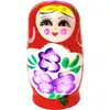 Matrioska, papusi rusesti rosu, remediu feng shui pentru prosperitate, 11 cm