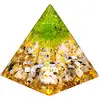 Piramida orgonica Piatra Lunii și Peridot, 5 cm