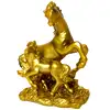 Statuie doi cai Feng Shui, aurie 12 cm