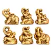 Set 6 elefanti norocosi, mini-statuete feng shui casa, cutie rosie