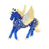 Statuetă Unicorn Celest, remediu feng shui, metal solid 11 cm 