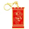 Breloc Steagul Prosperității cu amuleta Dragonului 2024, metal solid